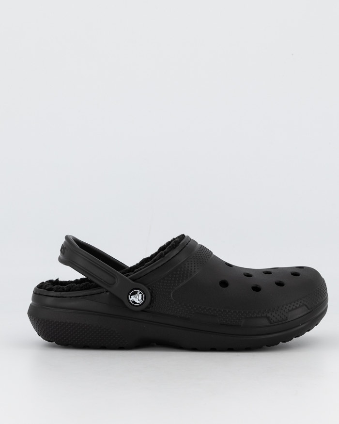 Fuzzy crocs black clearance